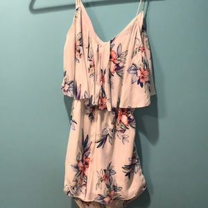 White flowery romper